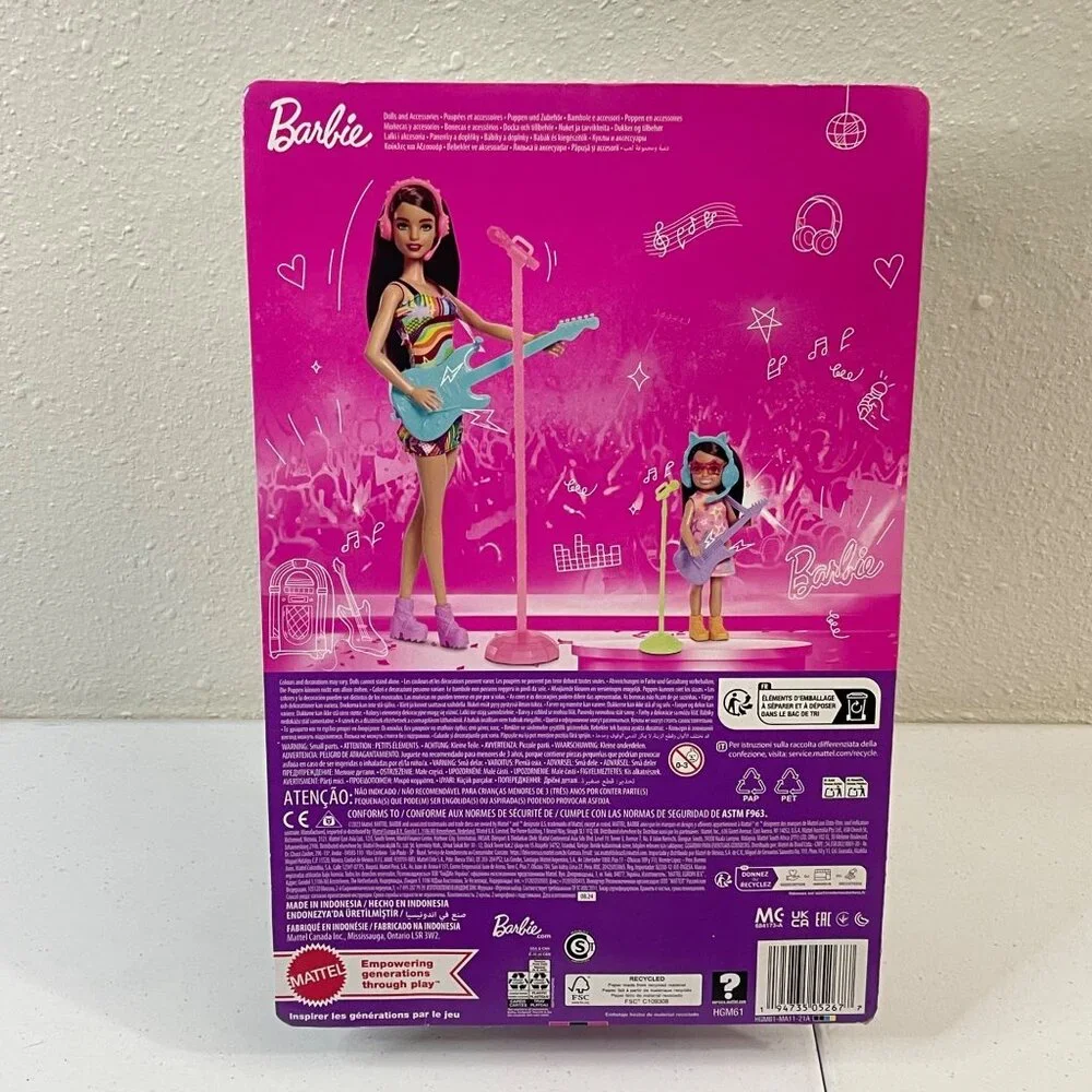 Barbie Doll & Chelsea Pop Star Sister Dolls Microphone Guitar Headphone 2022 - Picture 6 of 9